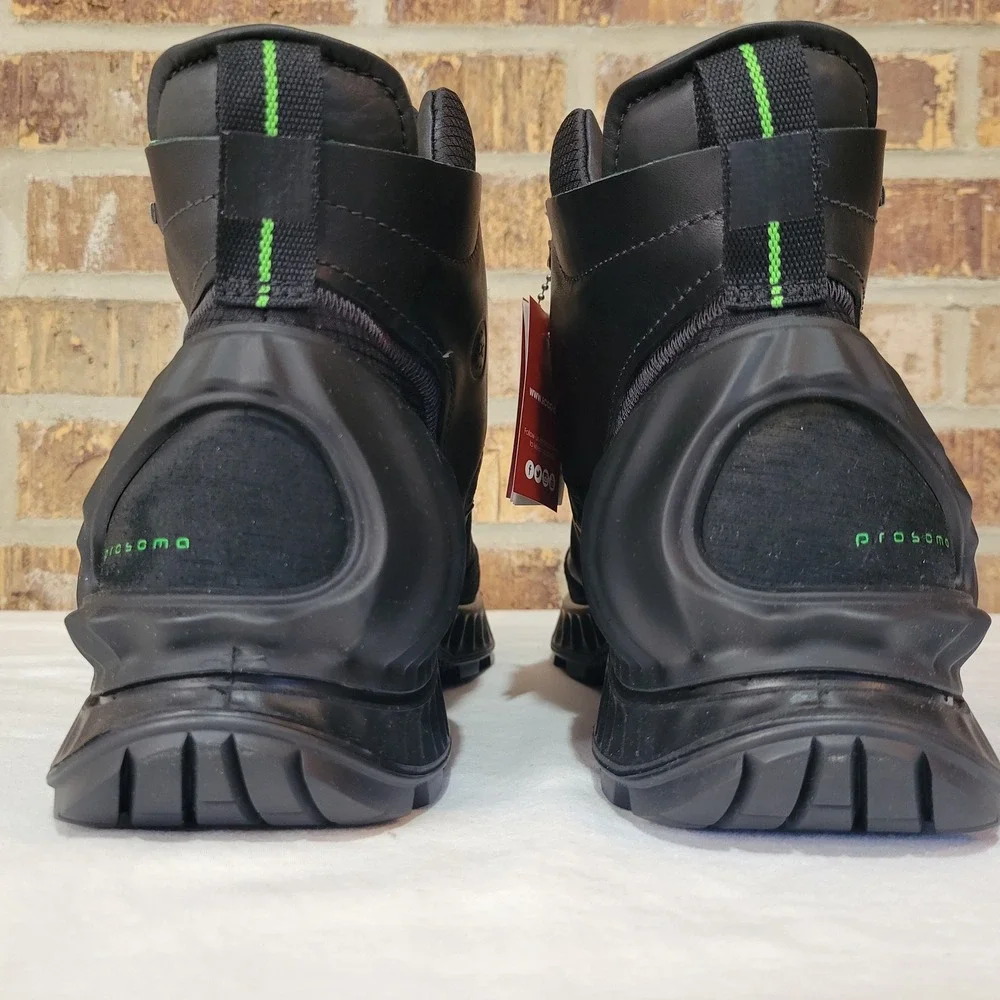 Ecco Exohike M Mid GTX Black Leather Gore-Tex Hiking Boots Mens 12-12.5 840734
